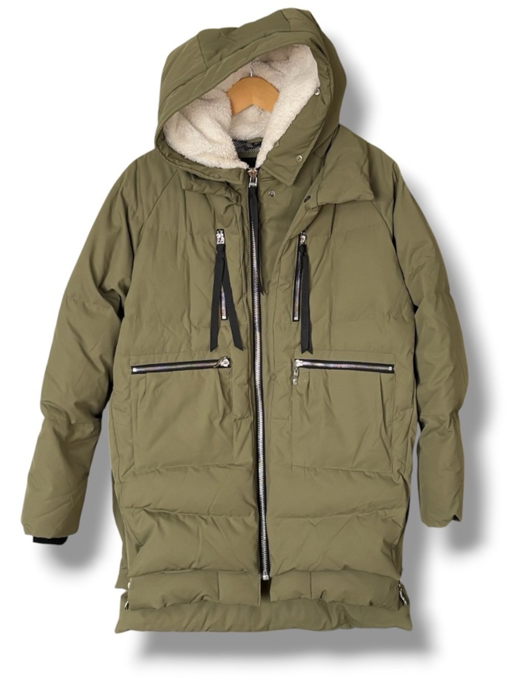 Orolay Women’s Thickened Down Jacket | Olive Green Puffer Coat | Size Large